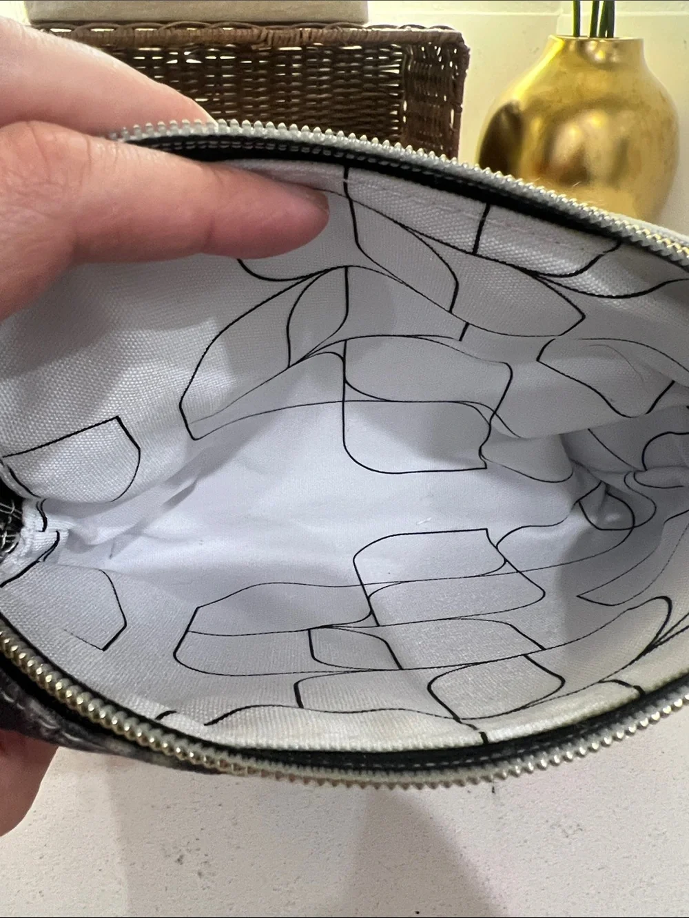 Hayward Multi-Color Graphic Cosmetic Bag.